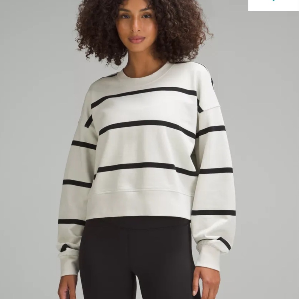 lululemon athletica Perfectly Oversized Cropped Crew Stripe